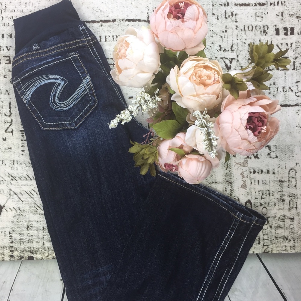 Silver maternity Large 31/33 a pea in a pod Jean